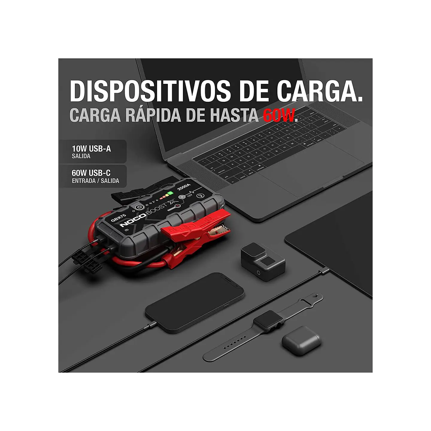 NOCO Boost X GBX75 Arrancador de Batería de Litio 2500A 5