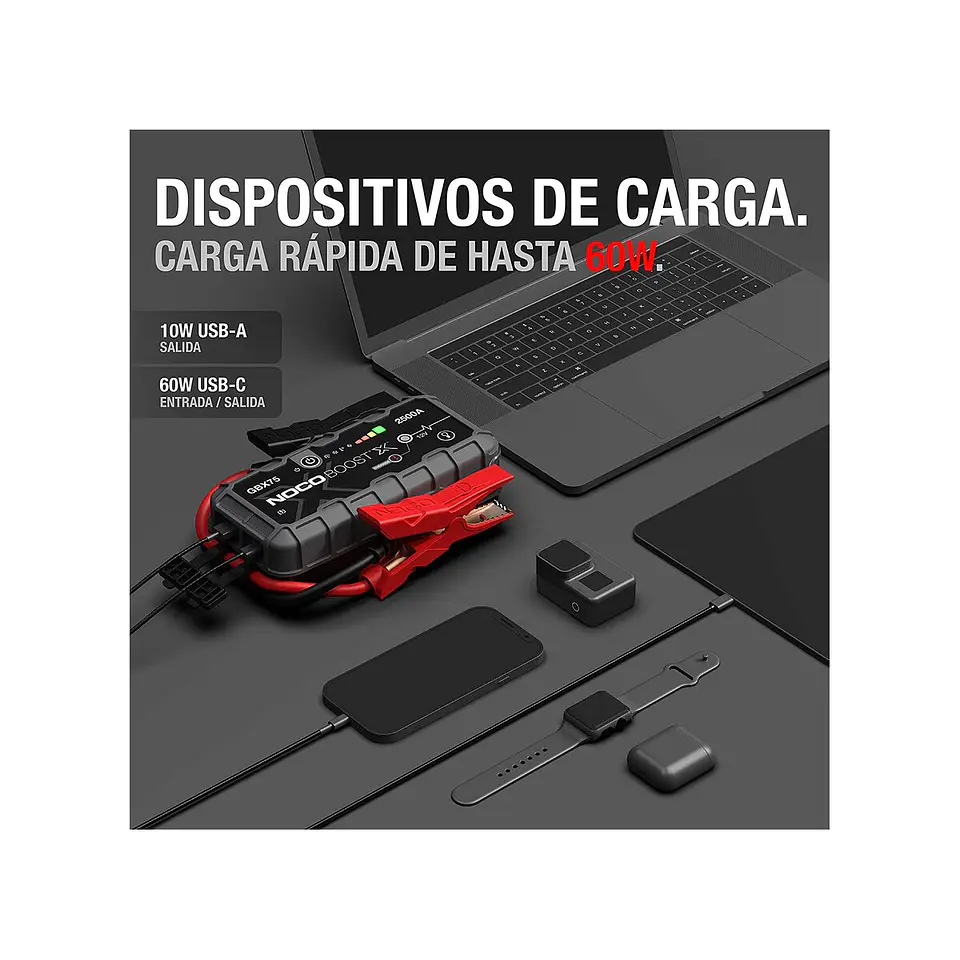 NOCO Boost X GBX75 Arrancador de Batería de Litio 2500A 5