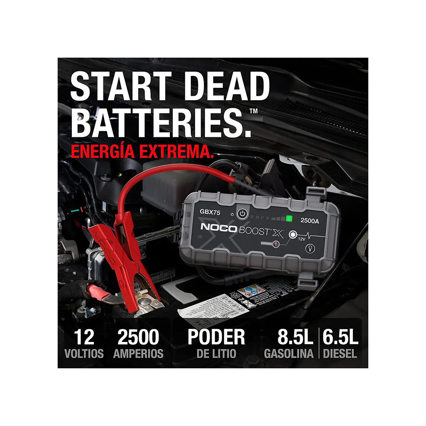 NOCO Boost X GBX75 Arrancador de Batería de Litio 2500A 3