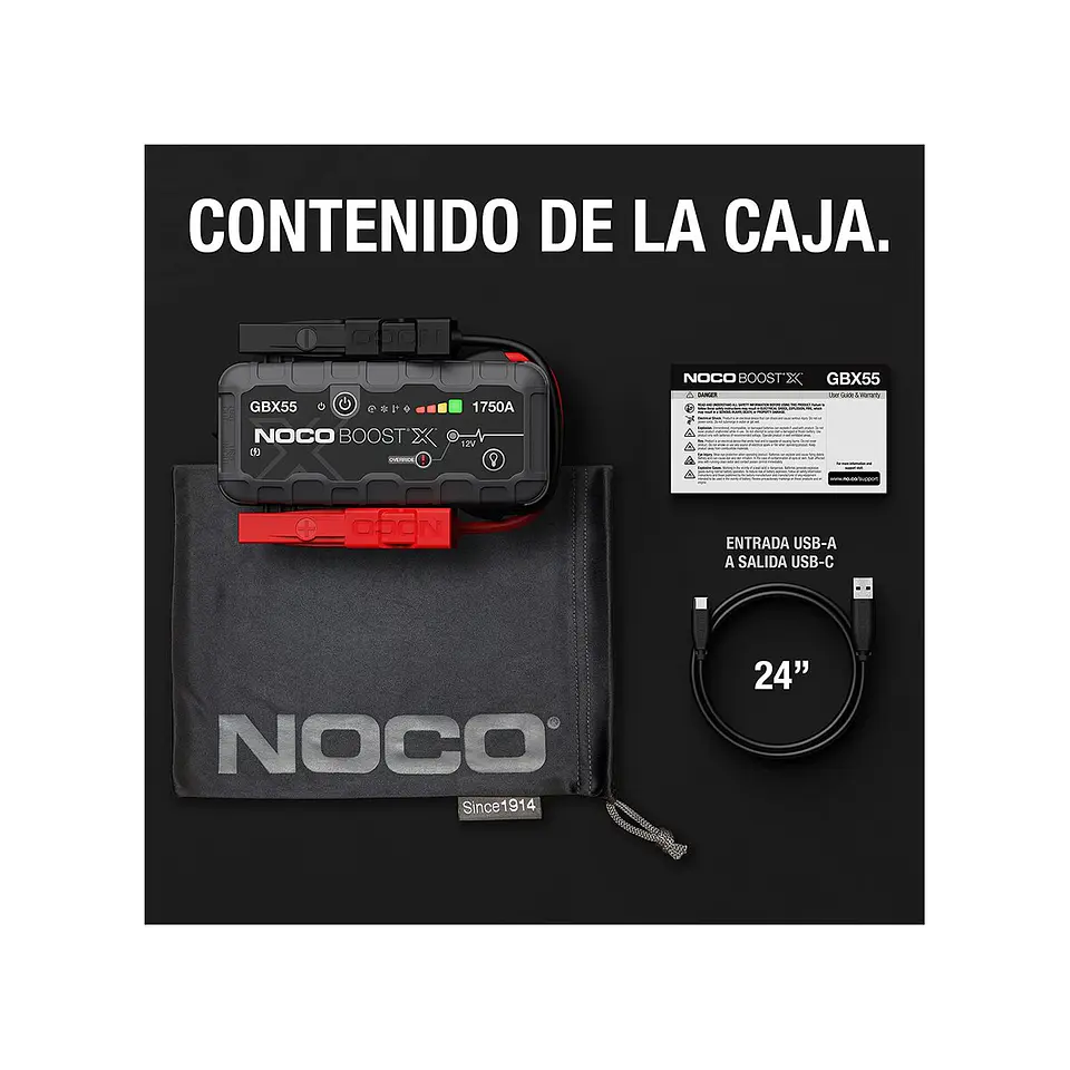 NOCO Boost X GBX55 Arrancador de Batería de Litio 1750A 7