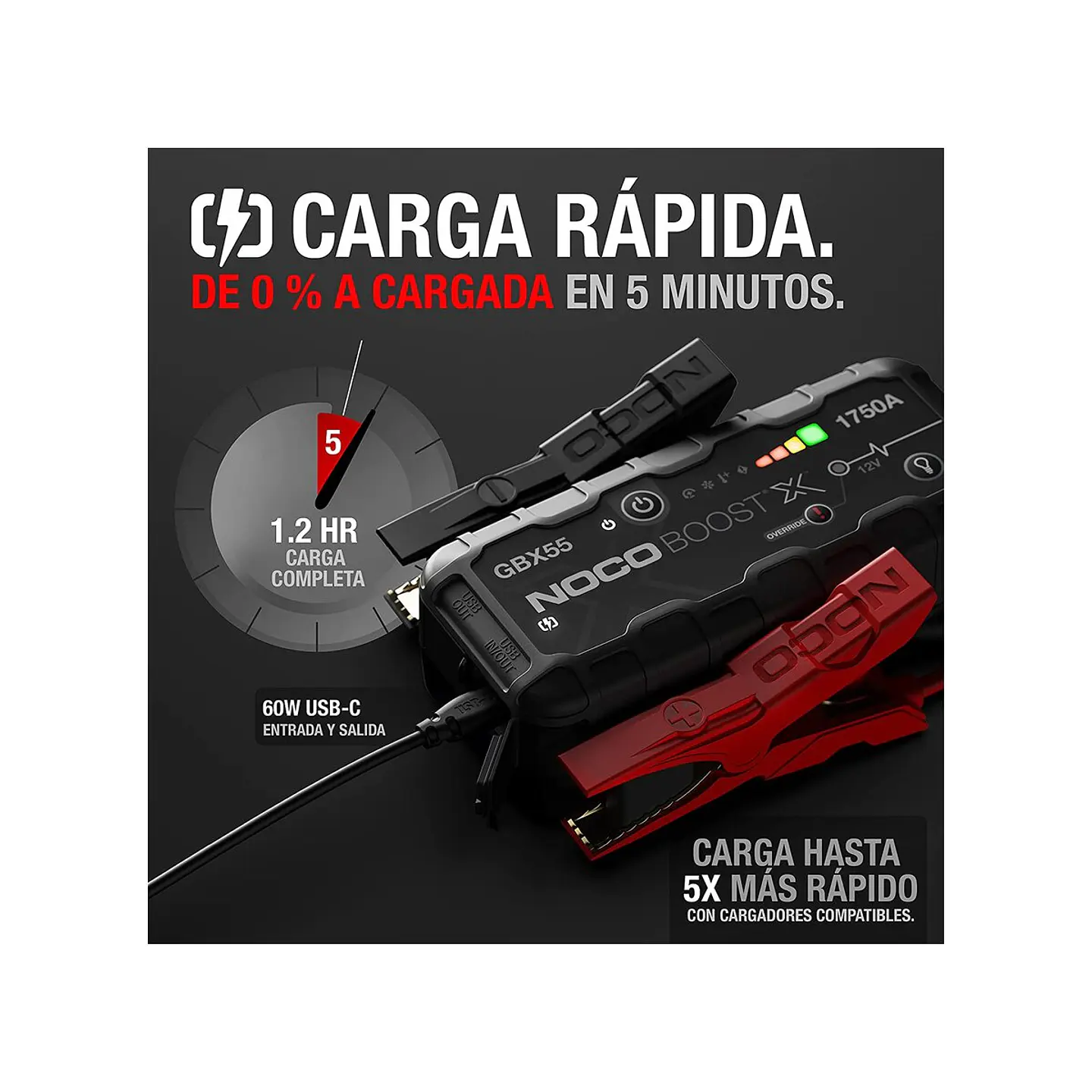NOCO Boost X GBX55 Arrancador de Batería de Litio 1750A 4