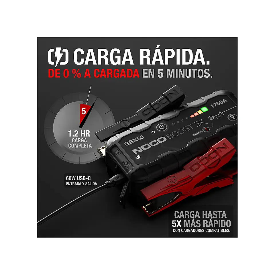 NOCO Boost X GBX55 Arrancador de Batería de Litio 1750A 4