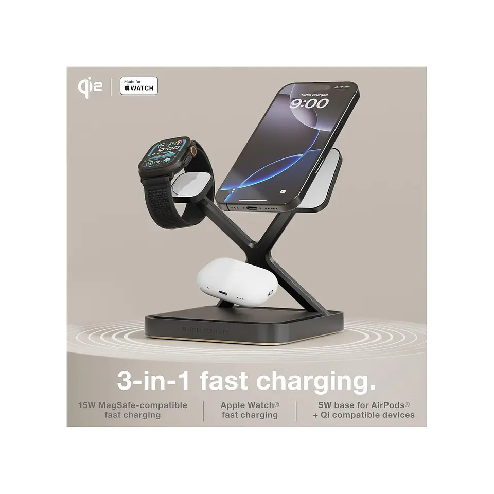NOCO XGRID XDS3 Base de Carga Inalámbrica 3 en 1 Qi2 con Soporte 2