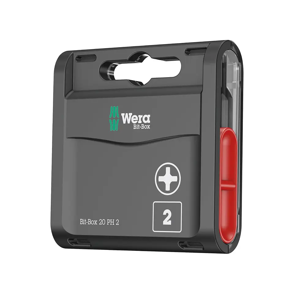 Wera Bit-Box 20 PH 2 x 25 mm - Juego de 20 Puntas Phillips 1