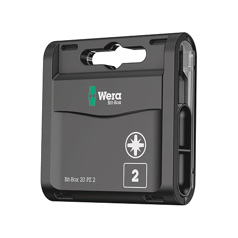 Wera Bit-Box 20 PZ 2 x 25 mm - Juego de 20 Puntas Pozidriv