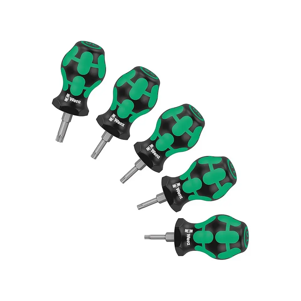 Wera Stubby Set TX 1 Juego de Destornilladores Cortos TORX 5 Piezas 1