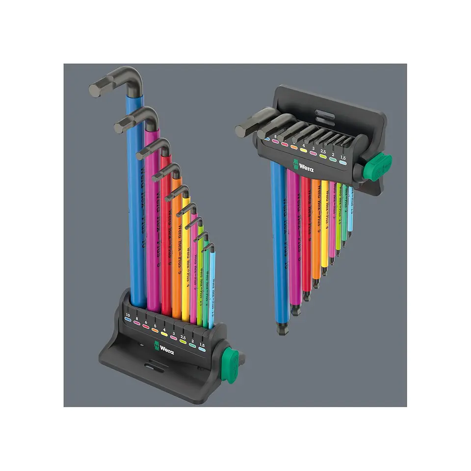 Wera 950/9 Hex-Plus Multicolour 3 Juego de Llaves Allen Métricas 10 Piezas 2