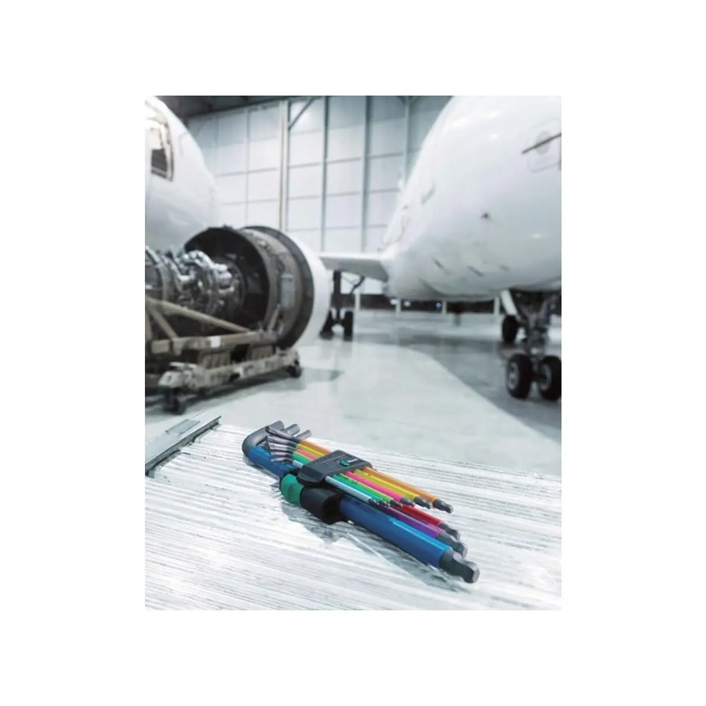 Wera 950/9 Hex-Plus Multicolour HF 1 Juego de Llaves Allen con Retención 9 Piezas 7