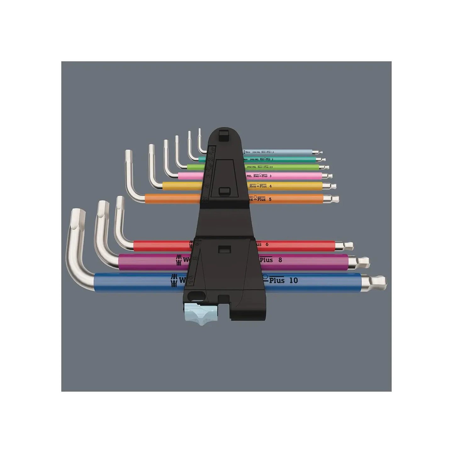 Wera 3950/9 Hex-Plus Multicolour HF Stainless 1 Juego de Llaves Allen Inoxidable 9 Piezas 3