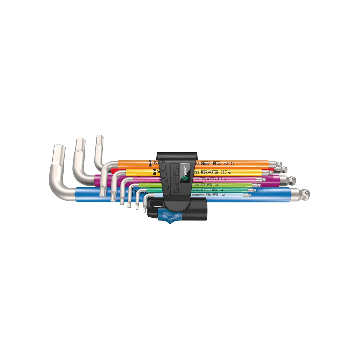 Wera 3950/9 Hex-Plus Multicolour HF Stainless 1 Juego de Llaves Allen Inoxidable 9 Piezas 1