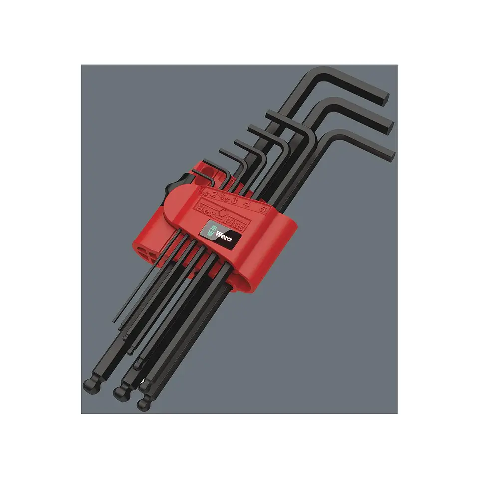 Wera 950/9 Hex-Plus 6 SB Juego de Llaves Allen Métricas 9 Piezas 2