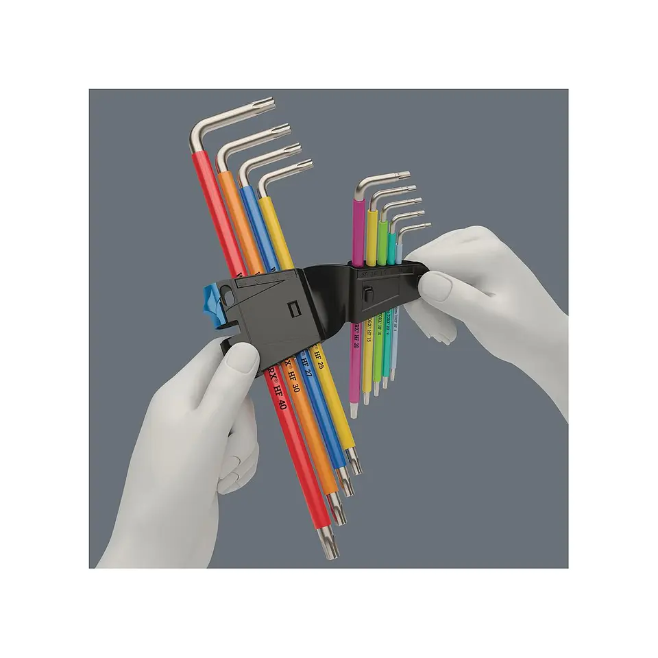 Wera 3967/9 TX SXL Multicolour HF Stainless 1 Juego de Llaves TORX Inoxidable 9 Piezas 7