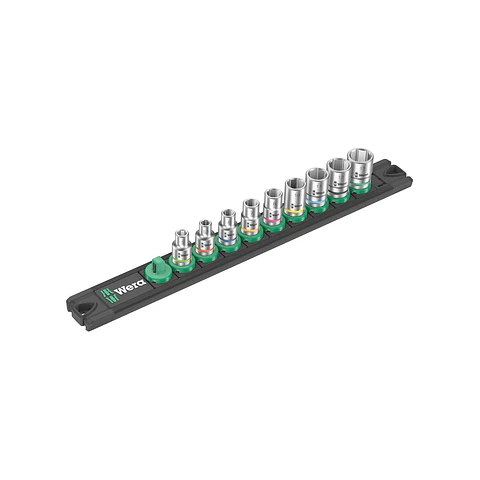 Wera Socket Rail A 4 Juego de Dados Zyklop 1/4" 9 Piezas