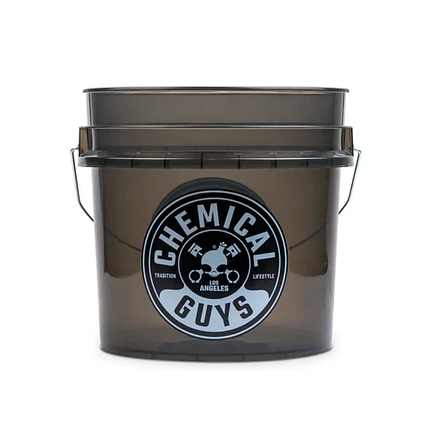Chemical Guys Heavy Duty Ultra Clear Detailing Bucket Smoked Obsidian Black 4.25 Gal