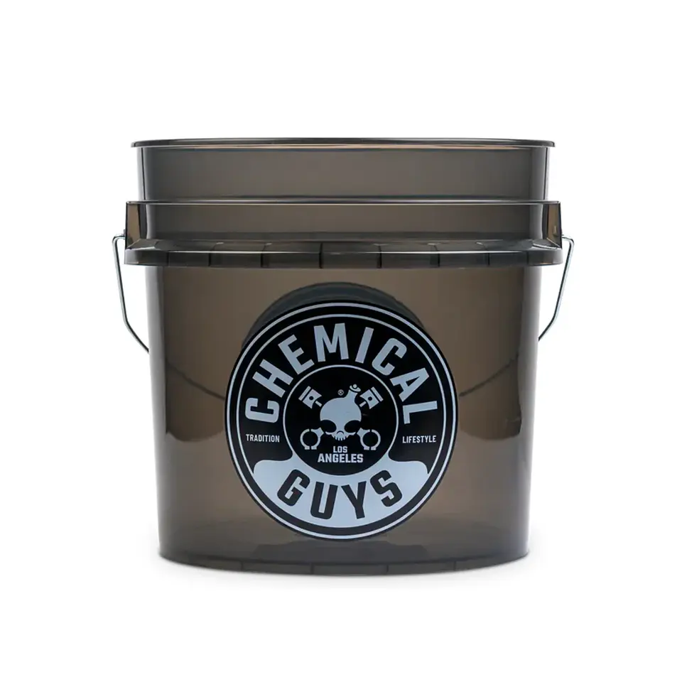 Chemical Guys Heavy Duty Ultra Clear Detailing Bucket Smoked Obsidian Black 4.25 Gal 1