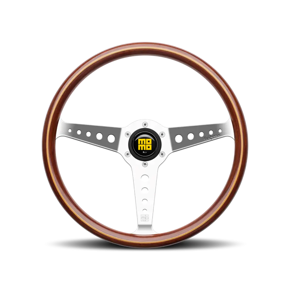 MOMO California Wood Heritage 360 mm Madera y Aluminio Pulido 1