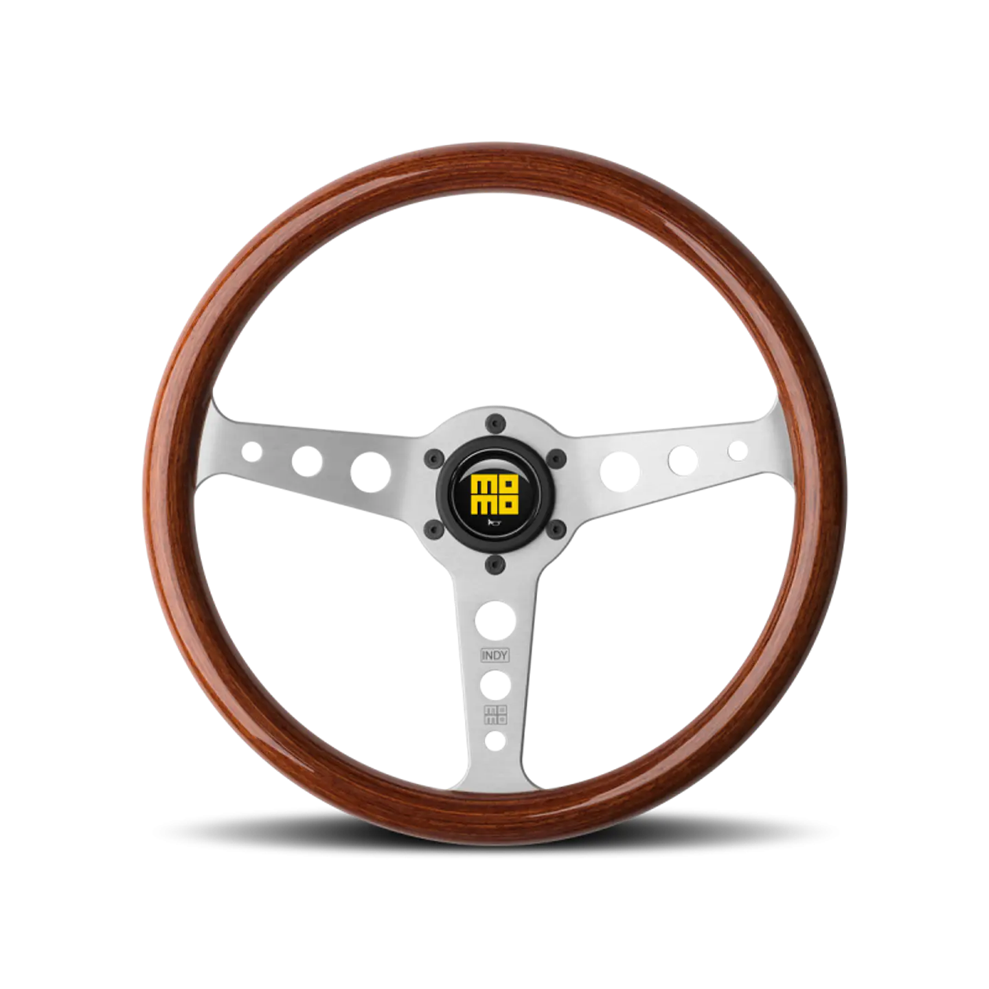 MOMO Indy Heritage 360 mm Caoba y Aluminio Pulido 1