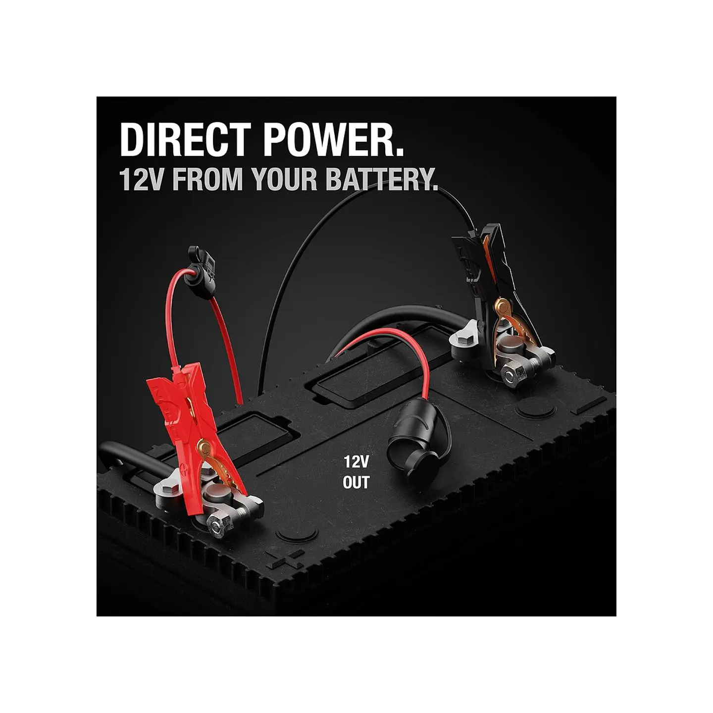 NOCO GC017 Adaptador de Salida 12V con Pinzas de Batería 5