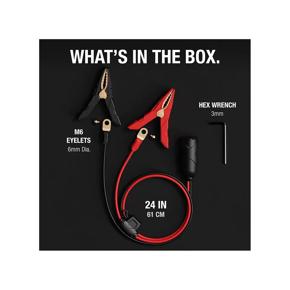NOCO GC017 Adaptador de Salida 12V con Pinzas de Batería 6