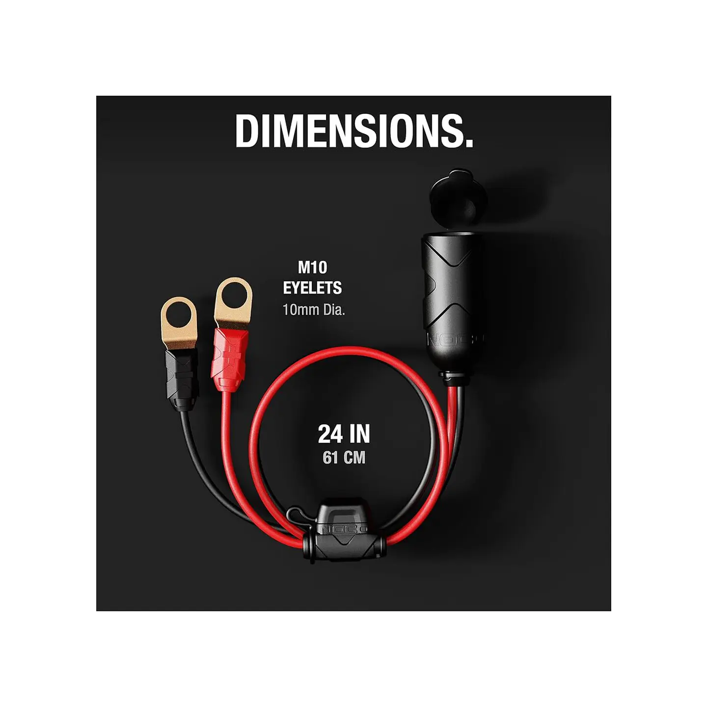 NOCO GC018 Adaptador de Salida 12V con Terminales de Ojo M10 5