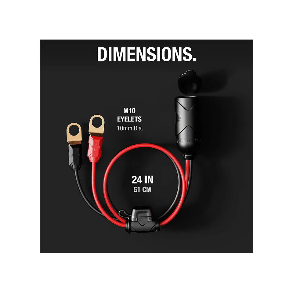 NOCO GC018 Adaptador de Salida 12V con Terminales de Ojo M10 5