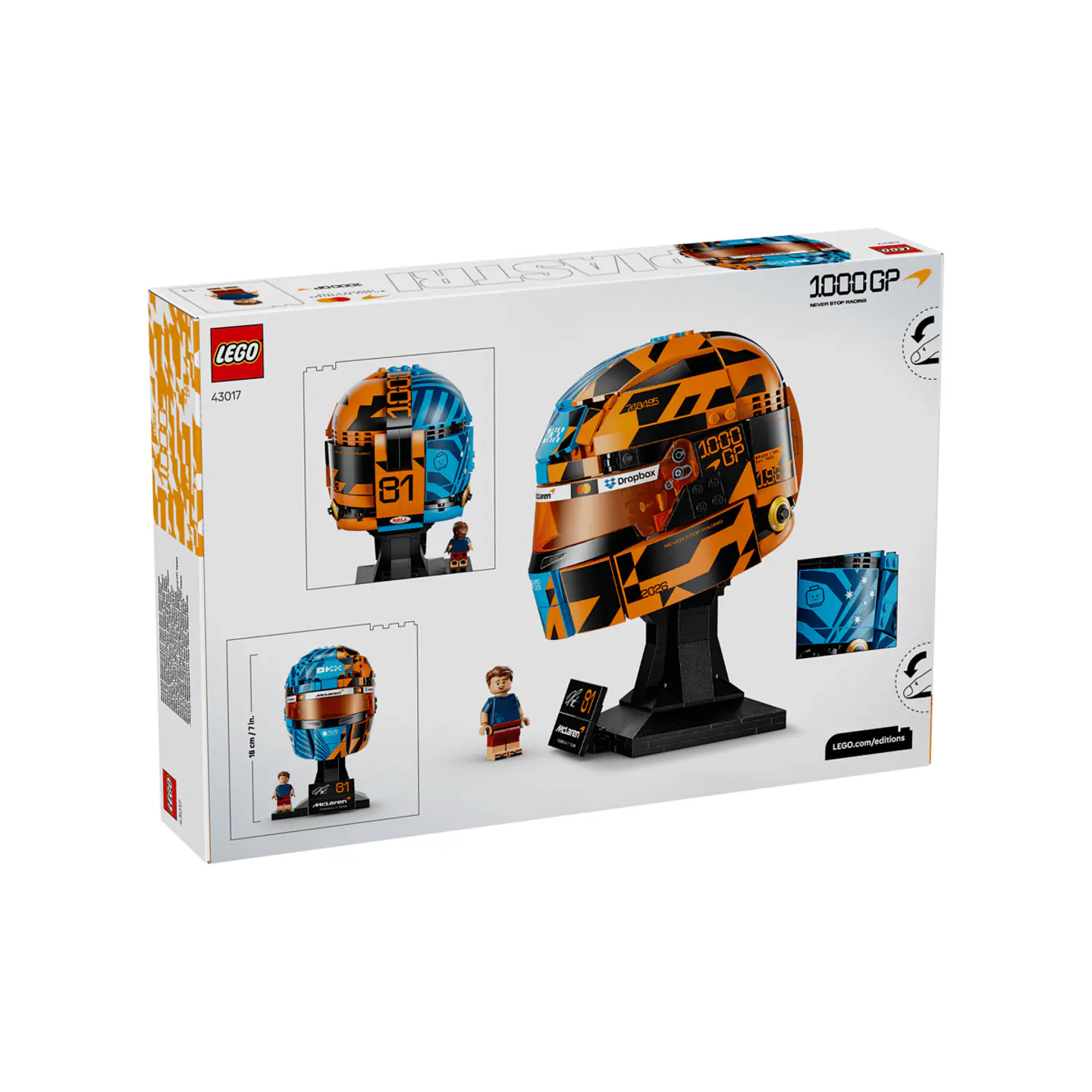 LEGO McLaren Mastercard F1 Team Oscar Piastri Helmet (43017) 3