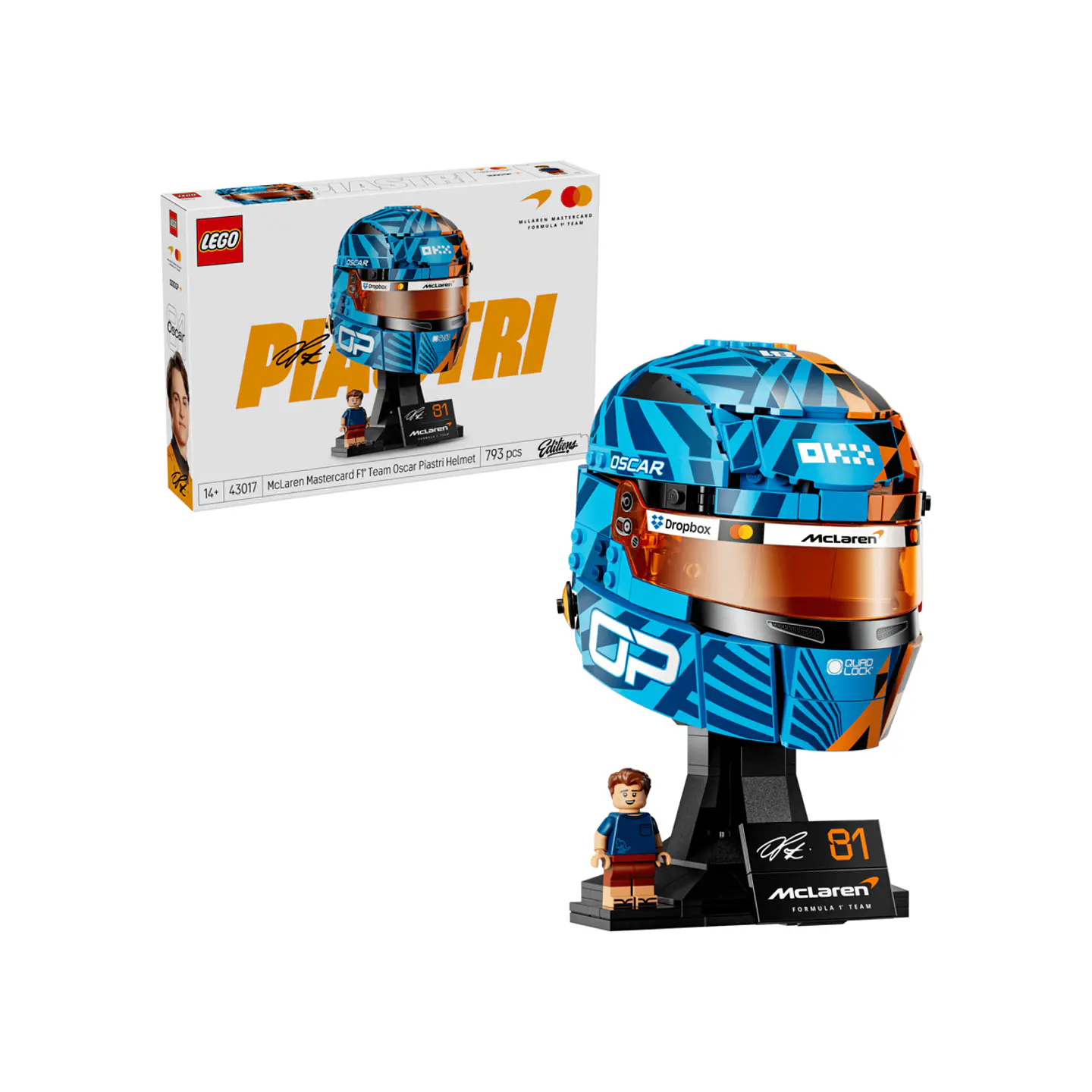 LEGO McLaren Mastercard F1 Team Oscar Piastri Helmet (43017) 2