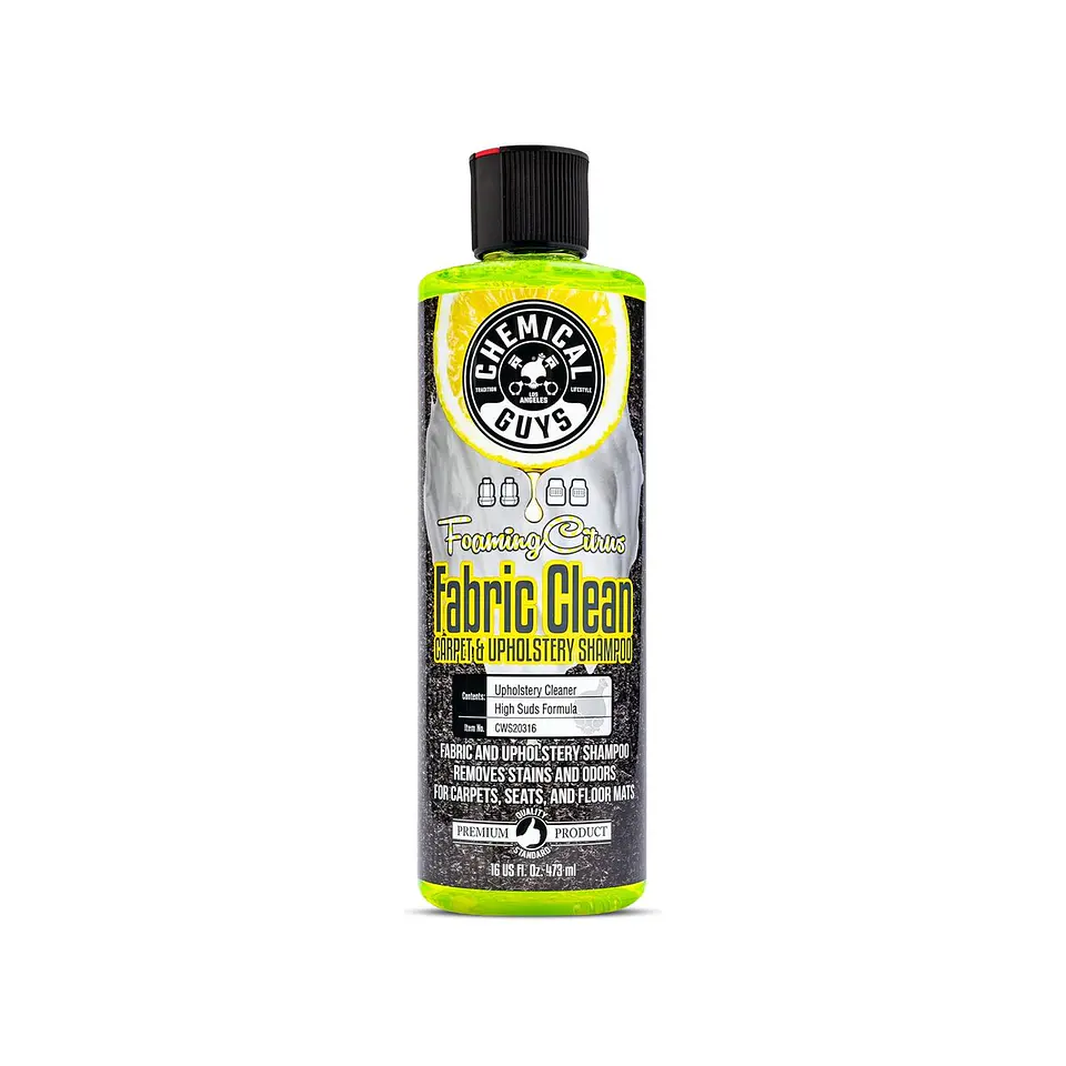 Chemical Guys Foaming Citrus Fabric Clean Carpet & Upholstery Shampoo 1