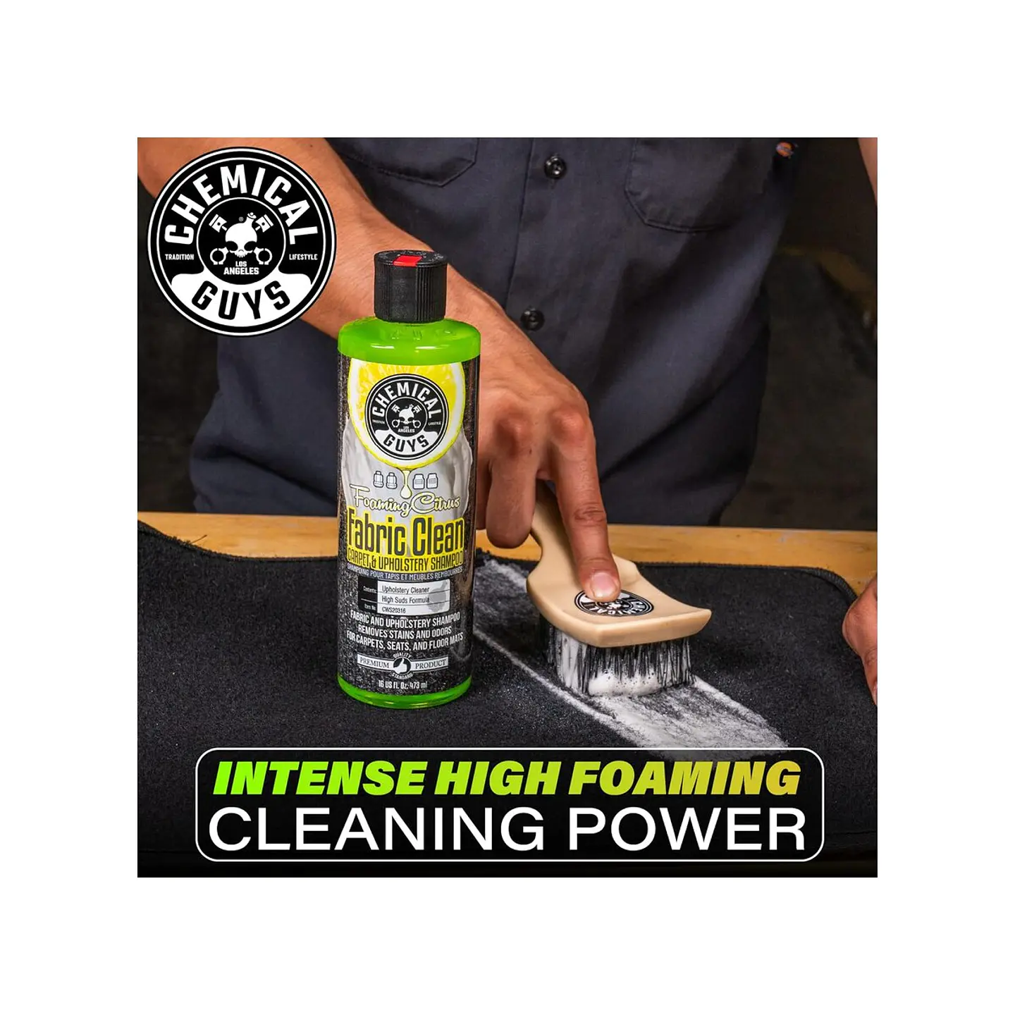 Chemical Guys Foaming Citrus Fabric Clean Carpet & Upholstery Shampoo 6