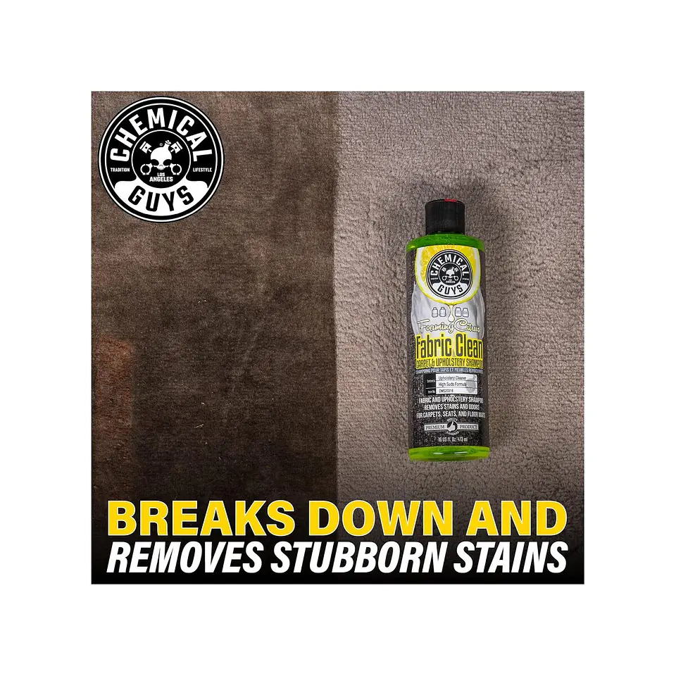 Chemical Guys Foaming Citrus Fabric Clean Carpet & Upholstery Shampoo 8