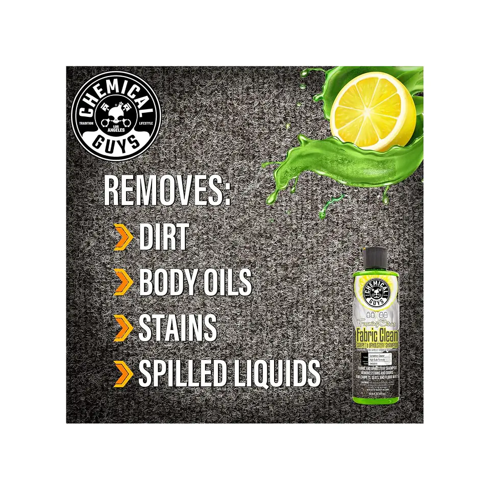 Chemical Guys Foaming Citrus Fabric Clean Carpet & Upholstery Shampoo 9