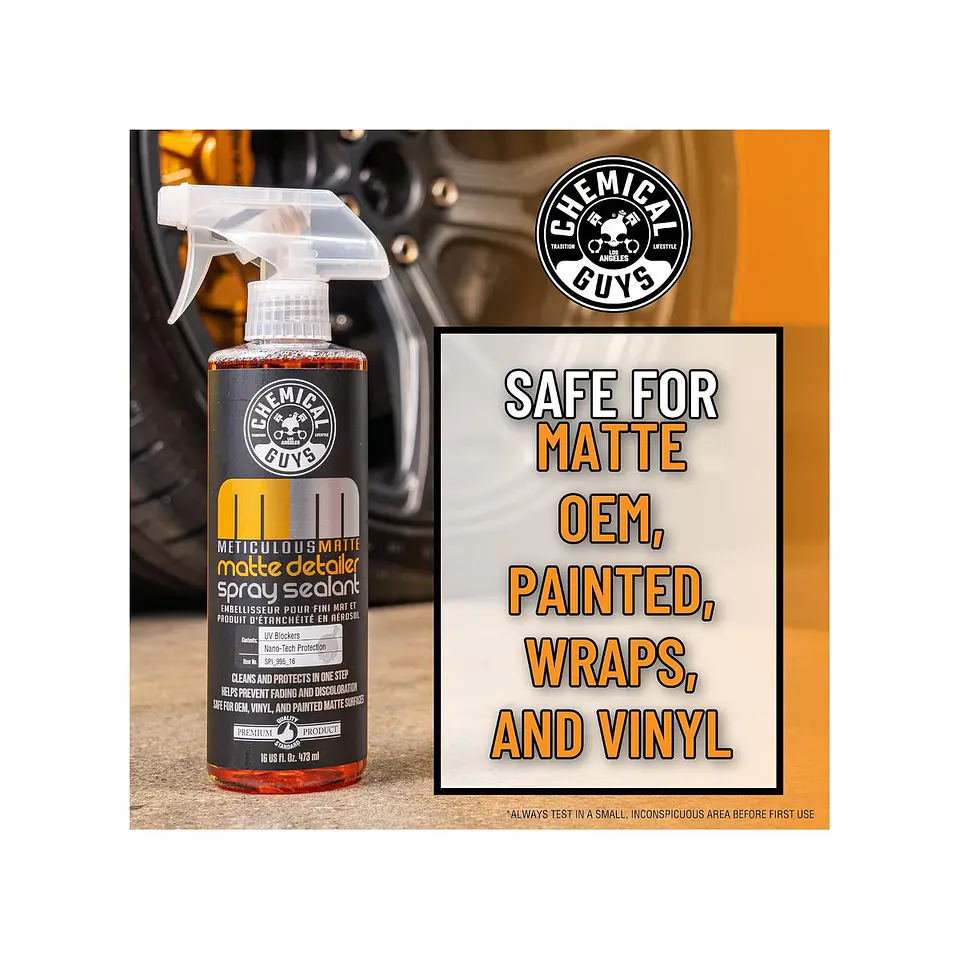 Chemical Guys Meticulous Matte Detailer Spray & Sealant for Crisp Satin & Matte Finishes 8