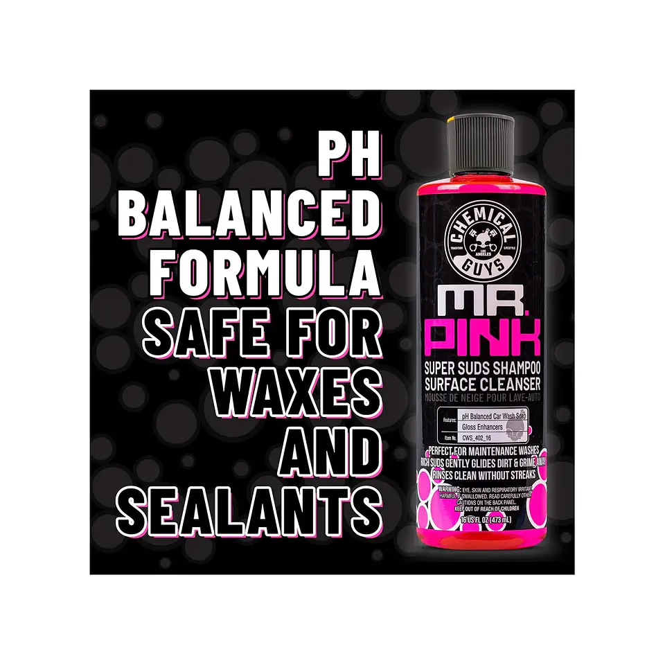 Chemical Guys Mr. Pink Super Suds Superior Surface Cleanser Car Wash Shampoo 6
