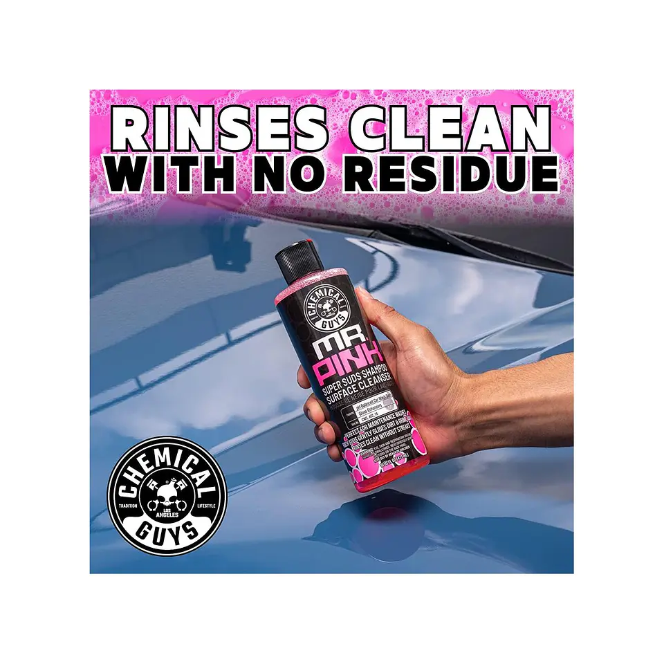 Chemical Guys Mr. Pink Car Wash Soap & Chenille Wash Mitt Kit 5