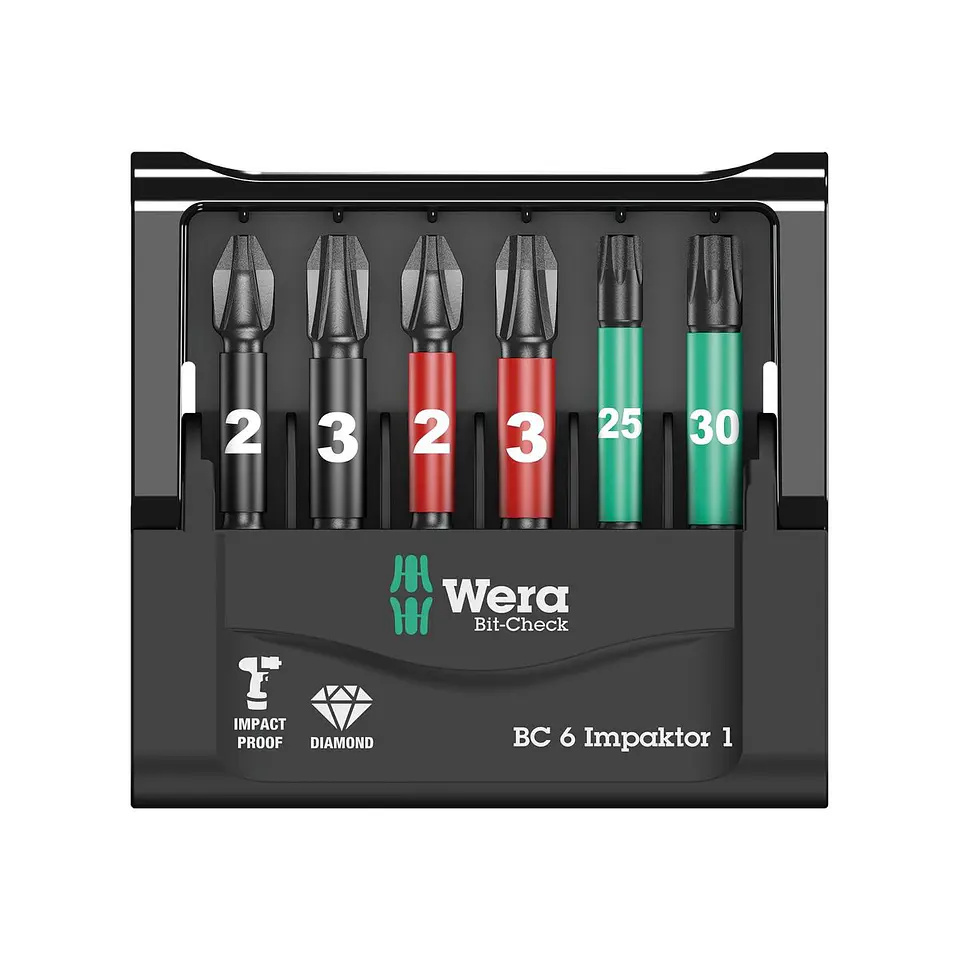 Wera Bit-Check 6 Impaktor 1 Juego de Puntas, 6 Piezas 2