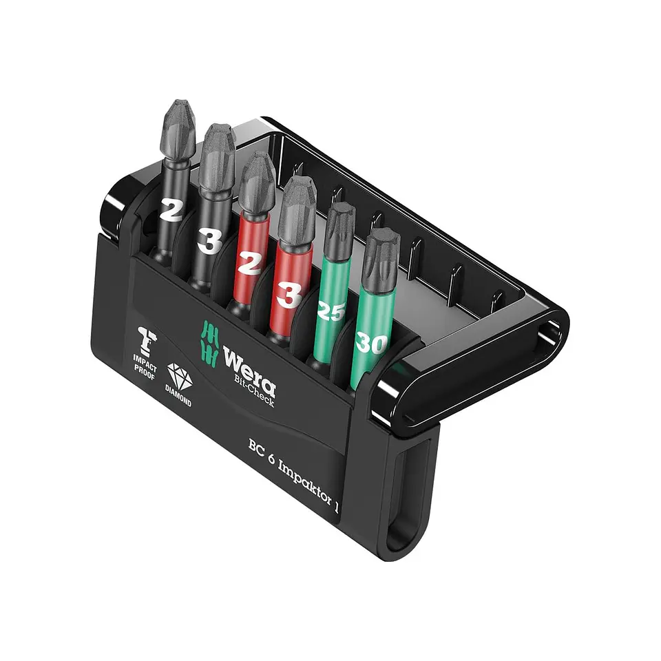 Wera Bit-Check 6 Impaktor 1 Juego de Puntas, 6 Piezas 1