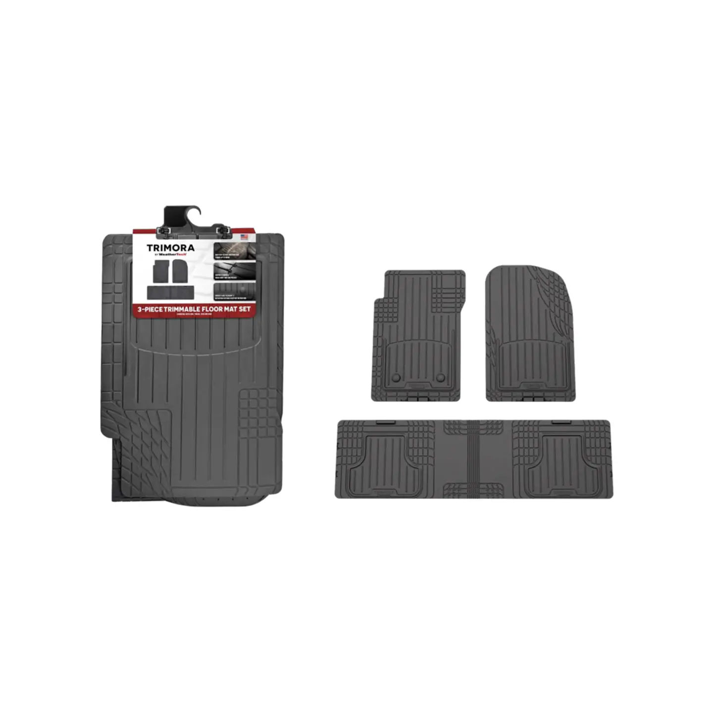 Pisos Universales WeatherTech Trimora Ajustables | 1.ª y 2.ª Fila | Juego de 3 1