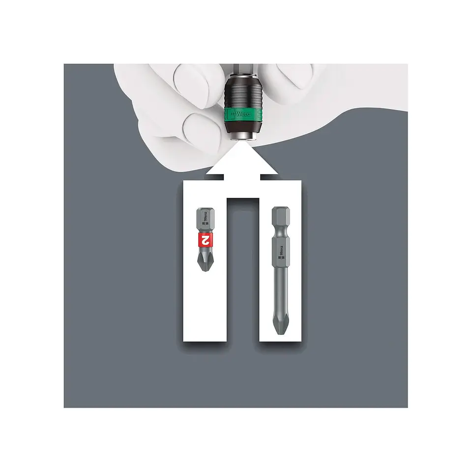 Wera 889/4/1 K Porta-puntas Universal Rapidaptor, 1/4