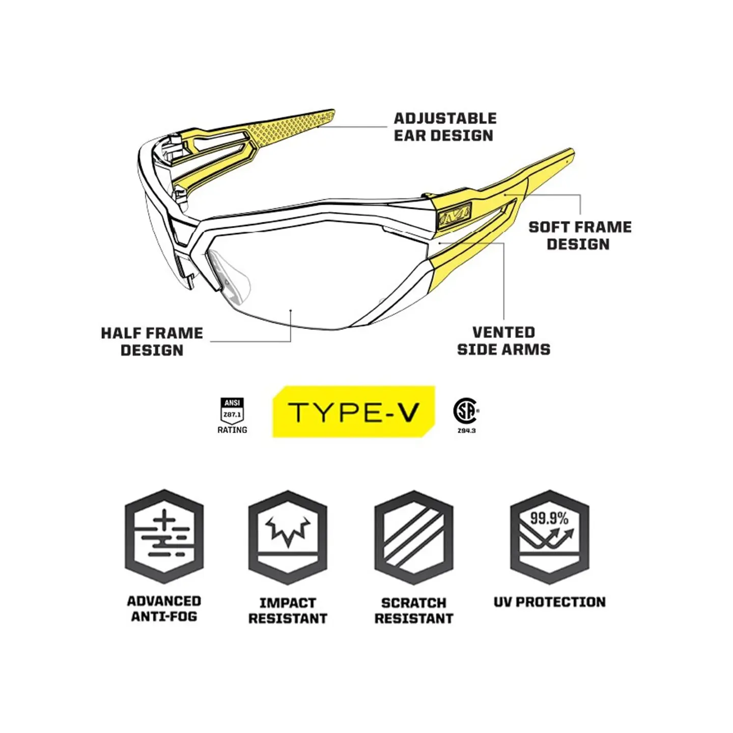 Mechanix Wear Lentes de Seguridad Type-V 2