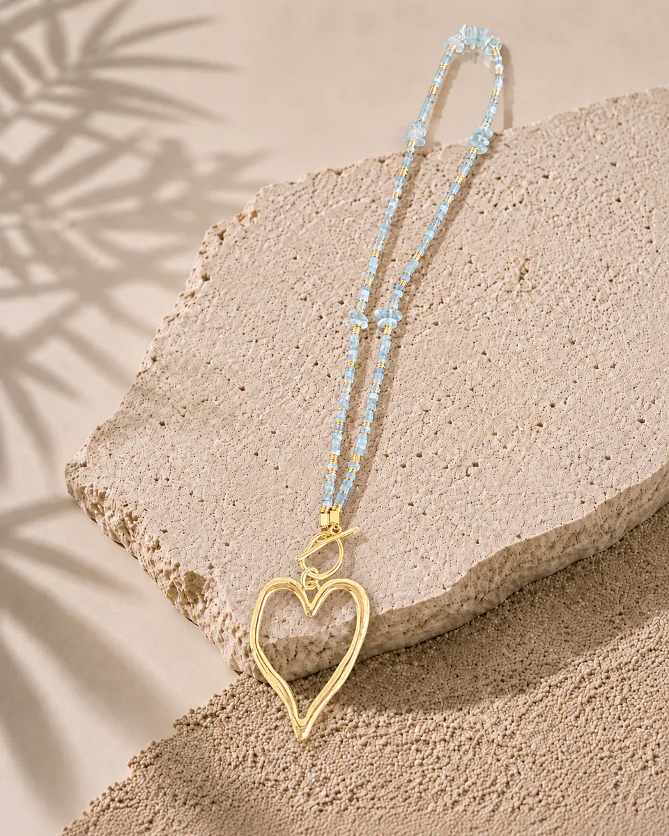 Collar Cuore Celeste 1
