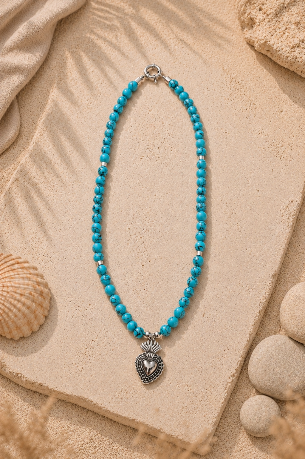 Collar Cuore Turchese