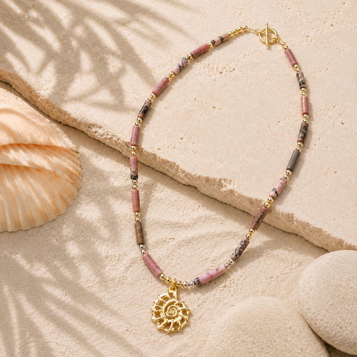 Collar Spirale Rosa