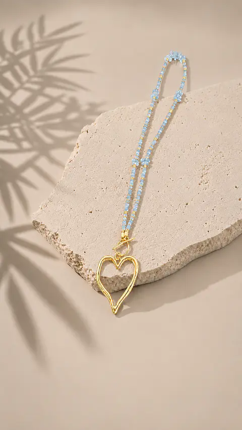 Collar Cuore Celeste
