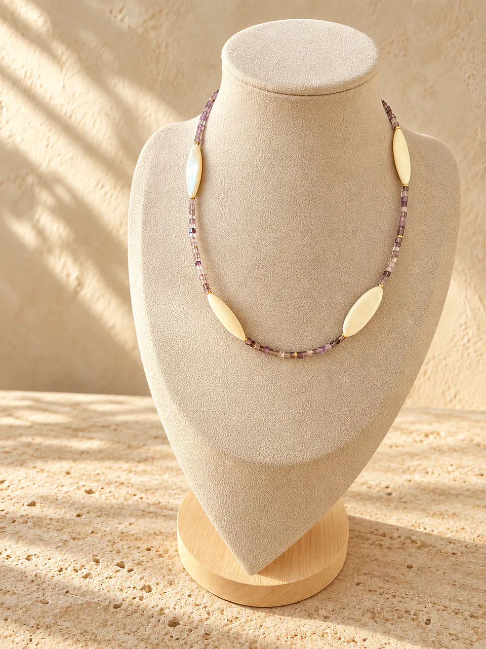Collar Nácar y Amatista 1