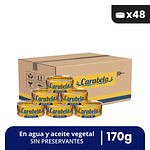 OFERTA DEL MES : Grated de atún en aceite vegetal Carabela - Caja x48+ 3 latas GRATIS