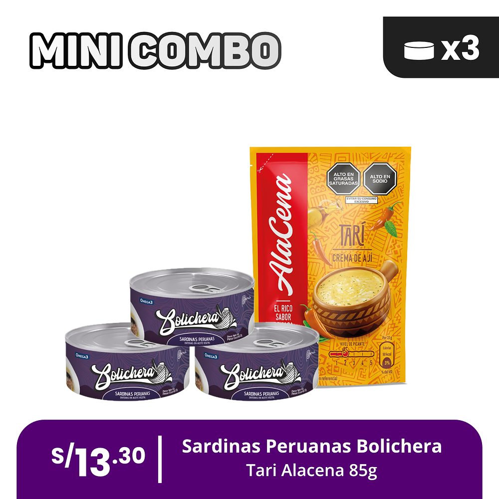 Mini Combo 7: Elige tu pack x3 + Salsa Tarí