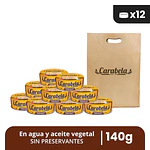 OFERTA DEL MES CARABELA: Trozos de Atún en aceite vegetal Carabela - Pack x12 + 1 Ventresca de atún GRATIS