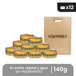  Filetes de Atún en aceite vegetal Carabela - Pack x12 