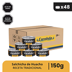 OFERTA DEL MES : Salchicha Huachana Carabela - Caja x48 + 3 latas GRATIS