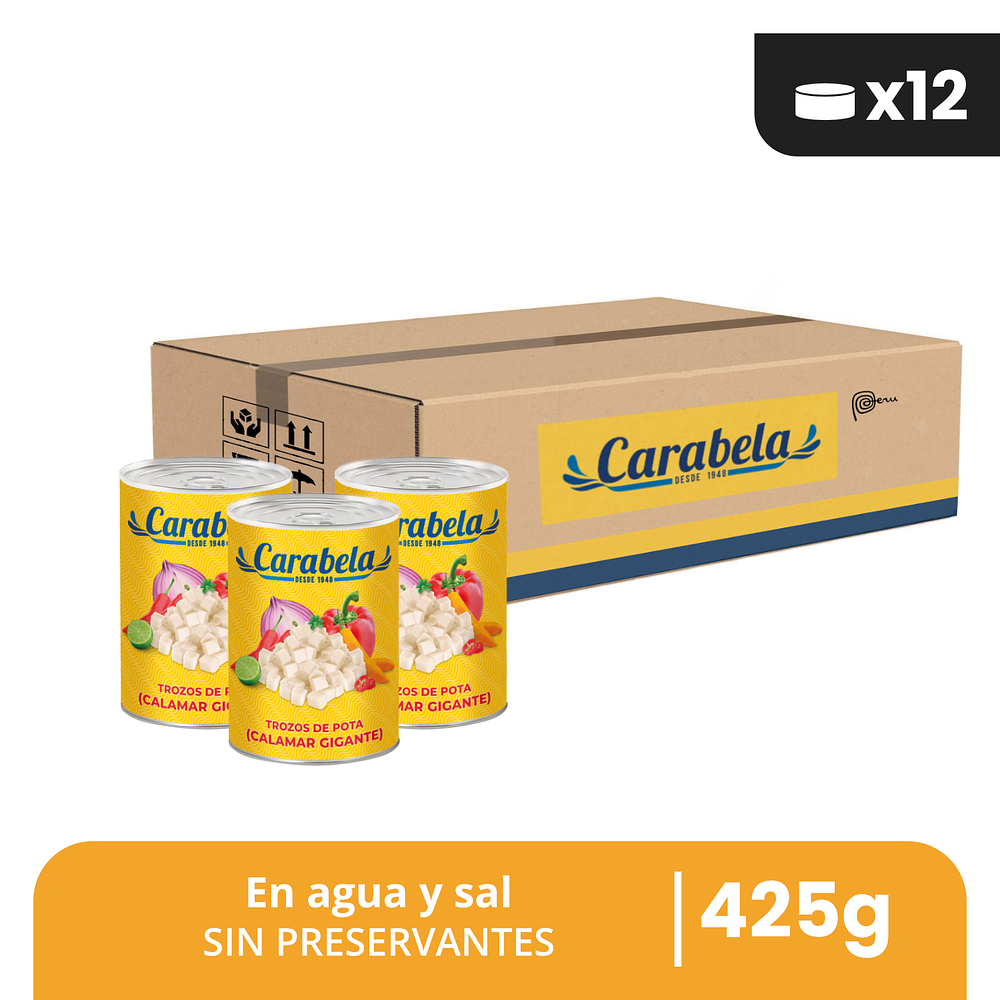Trozos de Calamar (Pota) Pack x12
